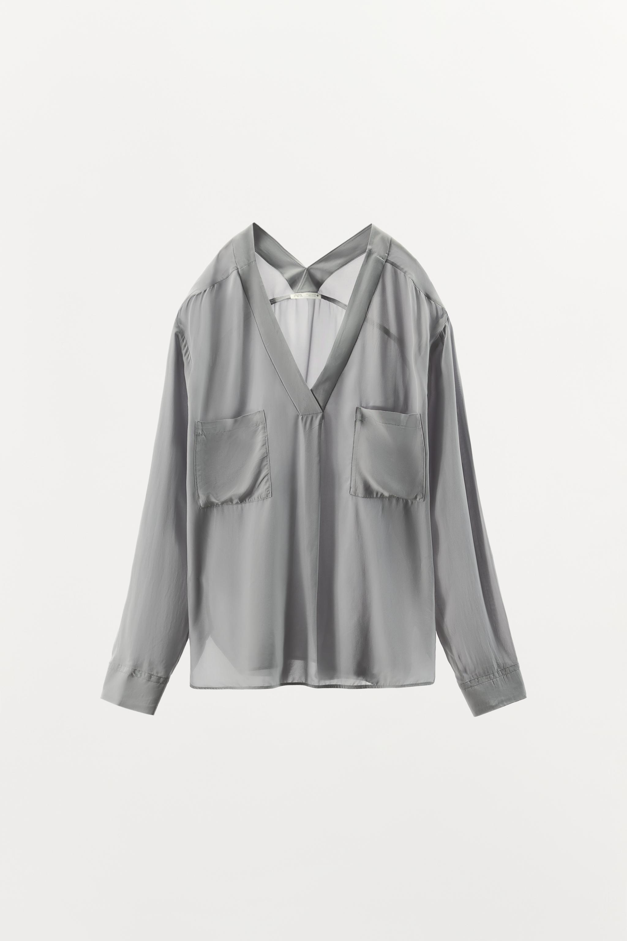 100% VISCOSE PAJAMA SHIRT WITH POCKETS